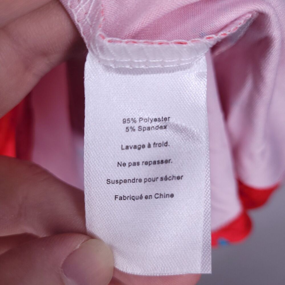 Yatta Golf Polo Shirt Womens Large Red Flamingo Print Just Beachy NWT - Picture 12 of 13